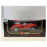 BURAGO DODGE VIPER RT/10 DIECAST MODEL, 1992,