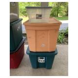 STERILITE ASSORTED PLASTIC STORAGE TOTES, 16 QT