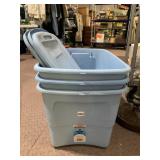 BEST PLASTICS 18 GALLON PLASTIC TOTES W/ LIDS,