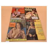 SPREE MAGAZINE VTG ADULT MAGAZINE, (4) ASSORTED