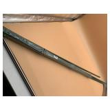 GREEN PLASTIC-COATED METAL GARDEN STAKES.
