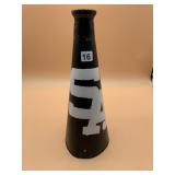 VINTAGE METAL MEGAPHONE, BLACK W/ WHITE "SA"