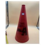 VINTAGE PLASTIC MEGAPHONE, RED W/ BLACK "A" LOGO,