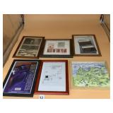 ASSORTED FRAMED ADS & PRINTS, CROSMAN, HEWLETT