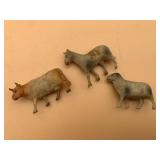 VTG CHALKWARE FARM ANIMAL FIGURINES,