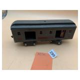 LIONEL METAL RAILWAY MAIL CAR, VTG TOY TRAIN.
