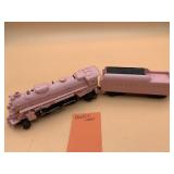 RARE LIONEL LINES PINK STEAM LOCOMOTIVE & TENDER,