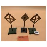 METAL RAILROAD CROSSING SIGNS, CLOCK FACE.