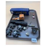 VTG TOY BOX LOT, AUTO TRANSPORT TRUCK, TRAIN