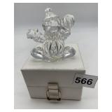 PRINCESS HOUSE 24% LEAD CRYSTAL CLOWN FIGURINE,