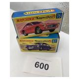 MATCHBOX SUPERFAST DIE-CAST, (2) CARS, FERRARI