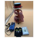 SNOWMAN KIT, BLUE CRANK RADIO, BLACK CAT COASTER,