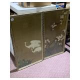 VTG ORIENTAL STYLE WALL ART - EGRETS, FLOWERING