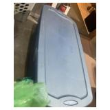 STERILITE 50 GAL PLASTIC STORAGE BIN W/ LID,