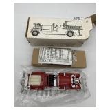 ERTL 1937 AHRENS-FOX PUMPER FIRE TRUCK BANK, RED,