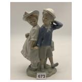 LLADRO PORCELAIN FIGURINE, CHILDREN PLAYING, HAND