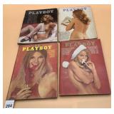 VINTAGE PLAYBOY MAGAZINES, 1970-1974.