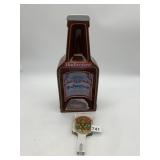 BUDWEISER CERAMIC BOTTLE-SHAPED DISH, GRIZZLY