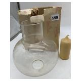 ROSENTHAL CLEAR GLASS CANDLE HOLDER, ORIGINAL