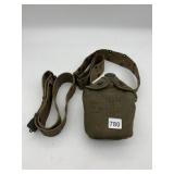 H & K CO. MILITARY CANVAS CANTEEN W/ ADJUSTABLE