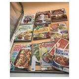 ASSORTED COOKBOOKS & COOKING MAGAZINES, FEAT