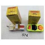 MATCHBOX MB21 GMC WRECKER, MB15 SUNBURNER, NIB.