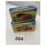 MATCHBOX SUPERFAST DIE-CAST VEHICLES (2), NIB,