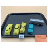 ASSORTED TOY VEHICLES, PLASTIC CARS, MERCEDES