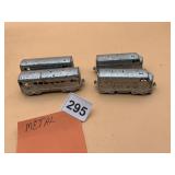 BUDGETOY METAL TRAIN CARS (4), PAT. 2775847.
