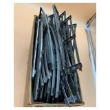BOX LOT MISCELLANEOUS METAL TRACK PIECES, W/