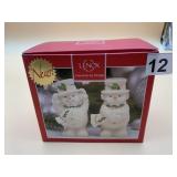 LENOX HAPPY HOLLY DAYS SNOWMAN SALT AND PEPPER