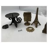 CAST IRON CANDLE HOLDER W/ JAPAN STAMP, BRASS