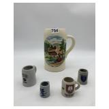 OKTOBERFEST STONEWARE BEER STEIN W/ ASSORTED