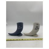 TUBORG HORN-SHAPED STONEWARE DRINKING VESSELS,
