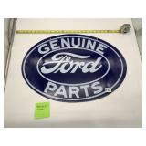FORD - GENUINE PARTS SIGN, OVAL, DOUBLE-SIDED,