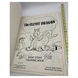 1980 CYRIL THE CLUMSY DRAGON GIANT STORY COLORING