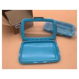TURQUOISE FOOD STORAGE CONTAINERS, AIRTIGHT LIDS,