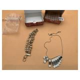 PLUNDER MULTI-STRAND BEADED BRACELET, FAUX PEARL,