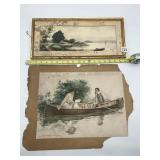 HOWARD CHANDLER CHRISTY 1907 PRINT, FRAMED W.W.