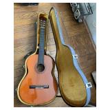KAY KCL380 CLASSICAL GUITAR W/ HARD CASE.