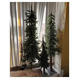 ARTIFICIAL CHRISTMAS TREES, VARIOUS SIZES, METAL