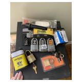ASSORTED PADLOCKS, MASTER LOCK, FORTRESS, RAYOVAC