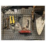 ASSORTED HAND TOOLS, INCL. METAL SNIPS, WRENCH,