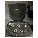 CHASE HARPER FABRIC MOTORCYCLE SADDLEBAG, BLACK
