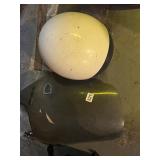 SHOEI MOTORCYCLE HELMET, WHITE AND BLACK, W/