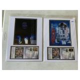 STAR WARS MATTED STAMP ART, R2-D2, EMPEROR