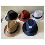 FEDORA-STYLE HATS, COTTON POLYESTER BLEND,