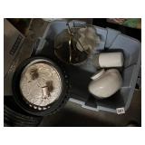 ASSORTED LIGHT FIXTURES, HANGING CHANDELIER,
