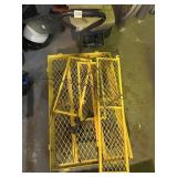 YELLOW METAL MESH UTILITY WAGON, DISASSEMBLED,