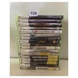 XBOX 360 VIDEO GAME LOT, ASSORTED TITLES INCL THE